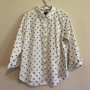 Talbot’s button down, polka dot, size 16
